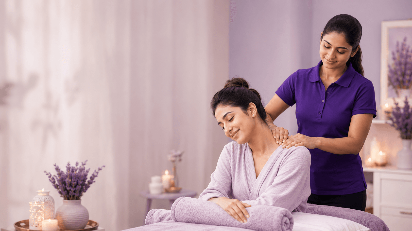 True Madam beauty professional creating a relaxing beauty experience at home