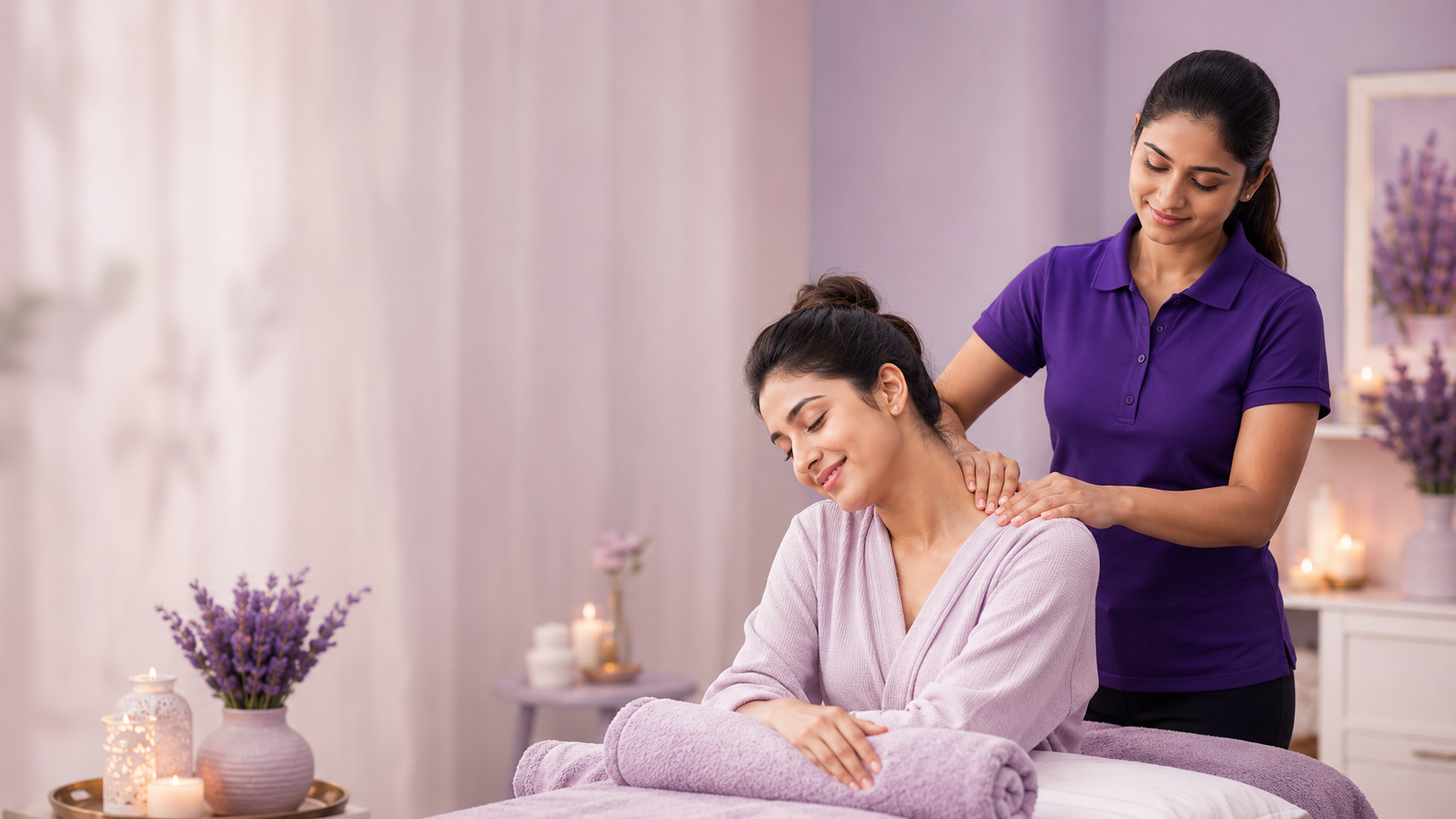 True Madam beauty professional creating a relaxing beauty experience at home